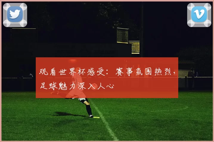 观看世界杯感受：赛事氛围热烈，足球魅力深入人心