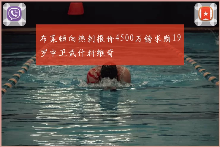布莱顿向热刺报价4500万镑求购19岁中卫武什科维奇